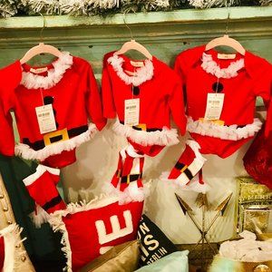 Christmas Santa Onesie NWT Holiday